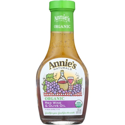 ANNIE\'S NATURALS: Organic Red Wine & Olive Oil Vinaigrette, 8 oz