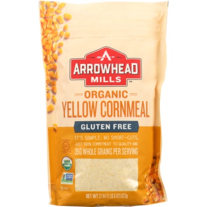 ARROWHEAD MILLS: Cornmeal Yellow Organic, 22 oz