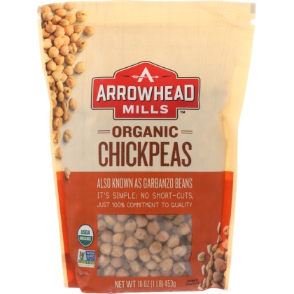 ARROWHEAD MILLS: Organic Garbanzos Chickpeas, 16 oz