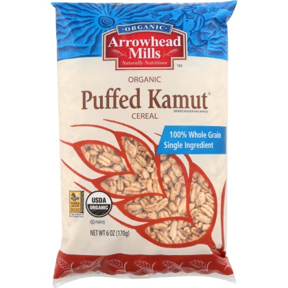 ARROWHEAD MILLS: Organic Puffed Kamut Cereal, 6 oz