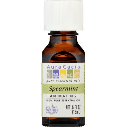 AURA CACIA: 100% Pure Essential Oil Spearmint, 0.5 Oz