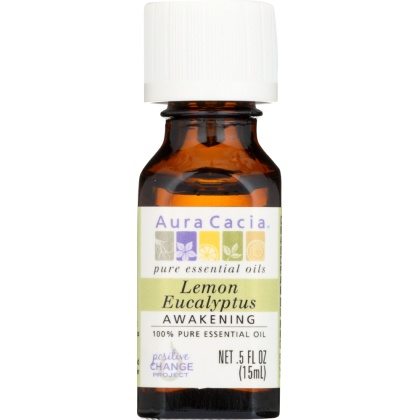 AURA CACIA: Essential Oil Awakening Lemon Eucalyptus, 0.5 oz