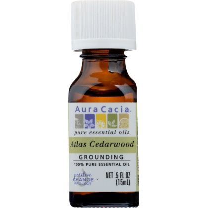 AURA CACIA: Oil Essential Cedarwood Atlas 0.5 oz