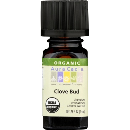 AURA CACIA: Organic Clove Bud Essential Oil, 0.25 oz