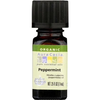 AURA CACIA: Organic Peppermint, 0.25 oz