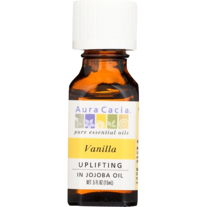 AURA CACIA: Vanilla in Jojoba Oil, 0.5 oz