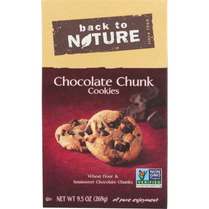 BACK TO NATURE: Cookies Chocolate Chunk, 9.5 oz