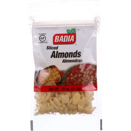 BADIA: Sliced Almonds, 0.75 oz