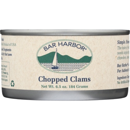 BAR HARBOR: Premium All Natural Chopped Clams, 6.5 oz