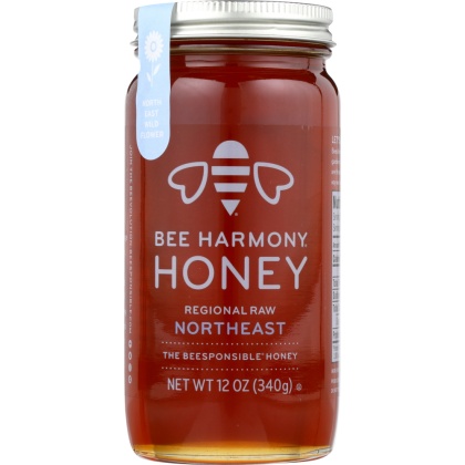 BEE HARMONY: Regional Raw Northeast Honey, 12 oz