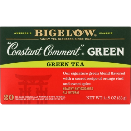 BIGELOW: Constant Comment Green Tea 20 Bags, 1.18 oz