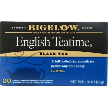 BIGELOW: English Teatime Black Tea 20 Bags, 1.5 oz