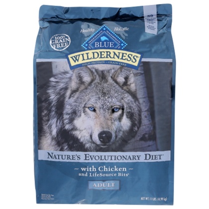 BLUE BUFFALO: Wilderness Adult Dog Food Chicken Recipe, 11 lb