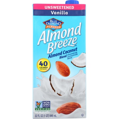 BLUE DIAMOND ALMONDS: Unsweetened Vanilla Almond Breeze, 32 oz