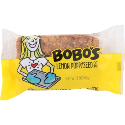 BOBO\'S: Gluten Free Lemon Poppyseed Oat Bars, 3 oz