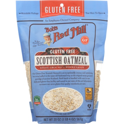 BOBS RED MILL: Gluten Free Scottish Oatmeal, 20 oz