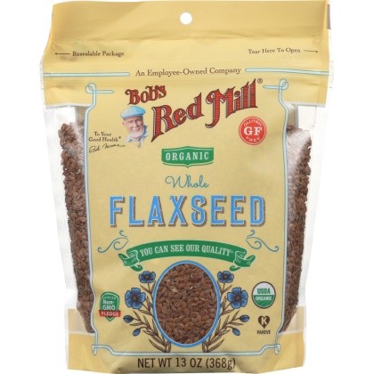 BOBS RED MILL: Organic Whole Flaxseed Brown, 13 oz