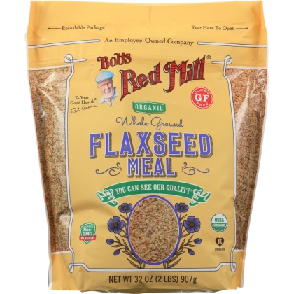 BOBS RED MILL: Organic Whole Ground Flaxseed Meal, 32 oz