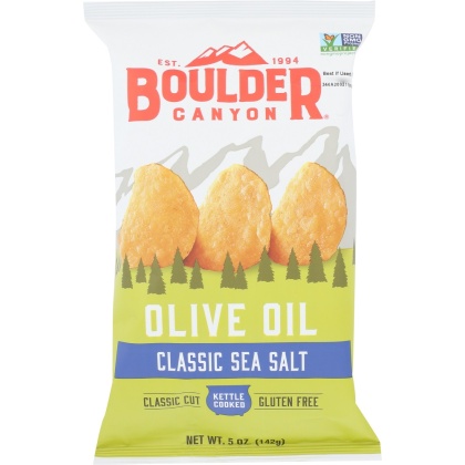 BOULDER CANYON: Olive Oil Classic Sea Salt Chips, 5 oz