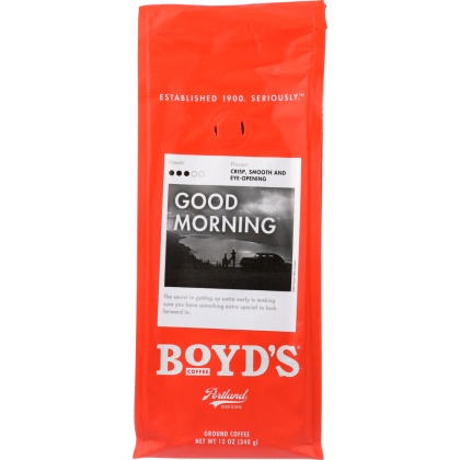 BOYDS: Good Morning Ground Coffee, 12 oz