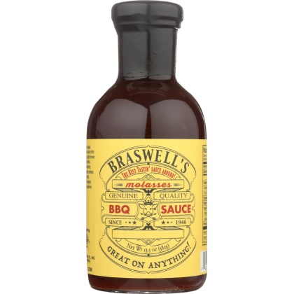 BRASWELL: Sauce BBQ Sweet Molasses, 13.5 oz