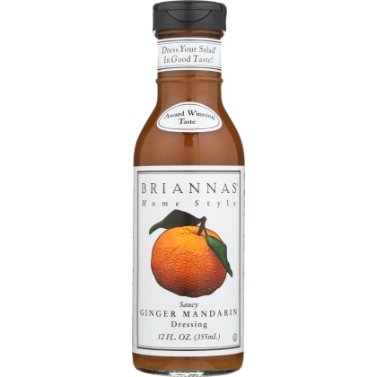 BRIANNAS: Home Style Saucy Ginger Mandarin Dressing, 12 oz