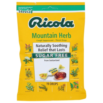 RICOLA: Mountain Herb Cough Drops, 19 pc