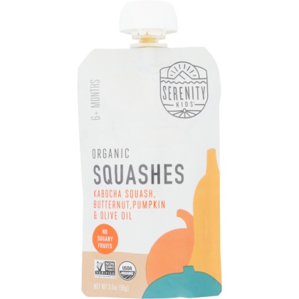 SERENITY KIDS: Food Baby Squashes Organic, 3.5 oz