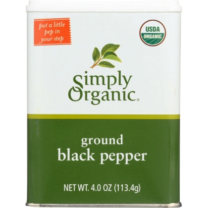 SIMPLY ORGANIC: Ground Black Pepper, 4 oz