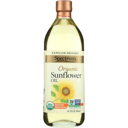 SPECTRUM NATURALS: Oil Sunflower high Heat Organic, 32 oz