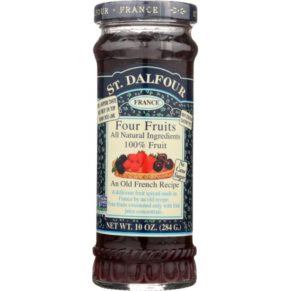 ST DALFOUR: All Natural Fruit Spread Four Fruits, 10 oz