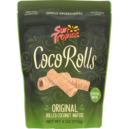 SUN TROPICS: Cookie Coconut Wafer Roll Original, 4 oz