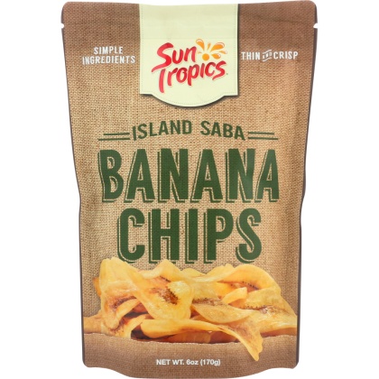 SUN TROPICS: Island Original Banana Chip, 6 oz