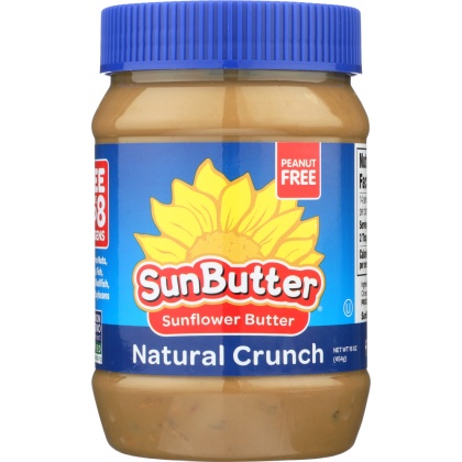 SUNBUTTER: Natural Crunch Sunflower Seed Spread, 16 oz