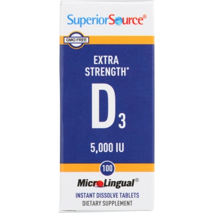 SUPERIOR SOURCE: Vitamin D3 5000 IU Extra, 100 tb