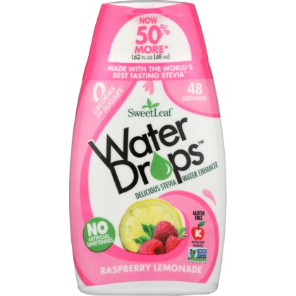 SWEETLEAF STEVIA: Water Drop Raspberry Lemon, 1.62 fo