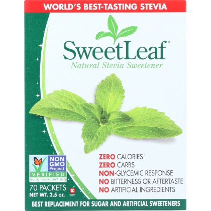 SWEETLEAF: Natural Stevia Sweetener, 70 Packets