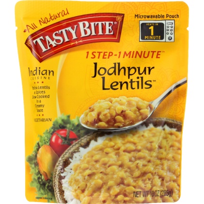 TASTY BITE: Jodhpur Lentils Heat & Eat Entree, 10 oz