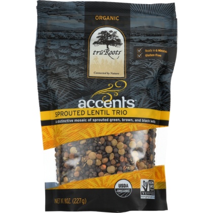 TRUROOTS: Organic Accents Sprouted Lentil Trio, 8 oz