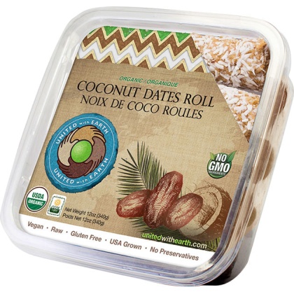 UNITED WITH EARTH: Organic Date Coconut Roll, 12 oz