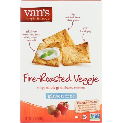 VANS: Fire-Roasted Veggie Crackers Gluten Free, 4 oz