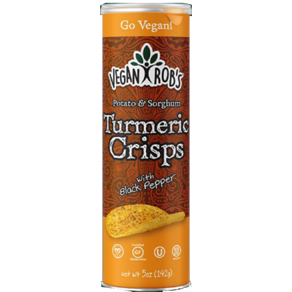 VEGAN ROB\'S: Potato & Sorghum Turmeric Crisps, 5 oz