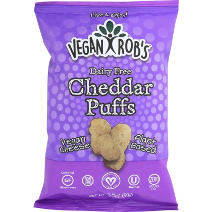 VEGANROBS: PUFFS CHEDDAR DAIRY FREE (3.500 OZ)