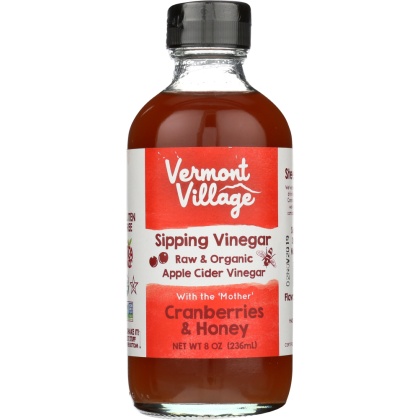 VERMONT VILLAGE: Sipping Vinegar Cranberry & Honey, 8 oz