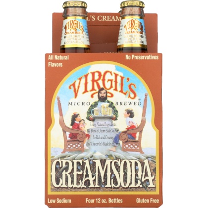 VIRGILS: Cream Soda Micro Brewed, 4 pack, 48 oz