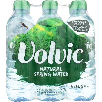 VOLVIC: Natural Spring Water 6 Pack, 0.5 lt