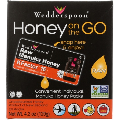 WEDDERSPOON: Honey Raw Manuka Packs, 4.2 oz