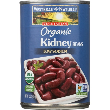 WESTBRAE NATURAL: Vegetarian Organic Kidney Beans, 15 oz