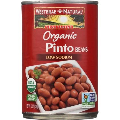 WESTBRAE: Natural Organic Pinto Beans, 15 oz