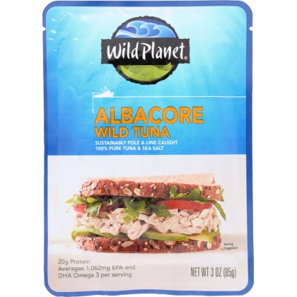 WILD PLANET: Wild Albacore Tuna Pouch, 3 oz